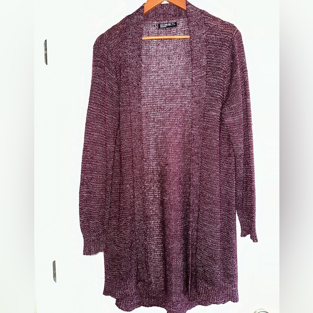 CottonOn burgundy cardigan size large